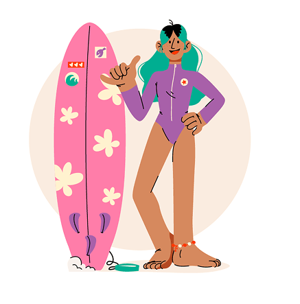 Curso de surf de cuatro días de duración